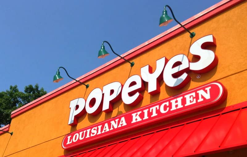 Popeyes store front and logo